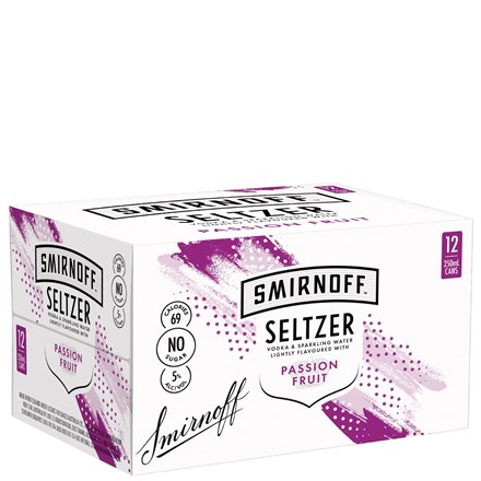 Smirnoff Seltzer Passionfruit - 12pk cans Smirnoff Seltzer Passionfruit