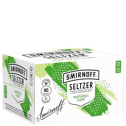 Smirnoff Seltzer Natural Lime - 12pk cans Smirnoff Seltzer Natural Lime