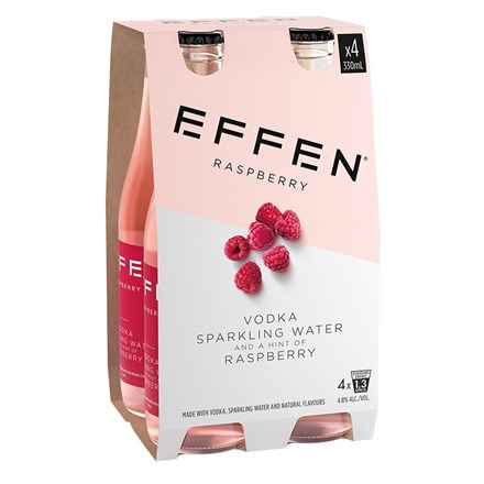 Effen Raspberry Vodka 4pk btls 330ml Effen Raspberry Vodka 4pk btls 330ml